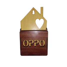 Wall Wooden Charging Mobile Holder - Pack Of 2