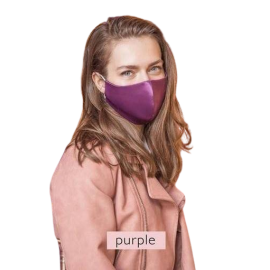 Satin Silk Purple Face Mask - 1 Piece