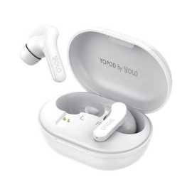 Yolo Pearl White High Bass Sound YoPod Earbuds - 1 Pack