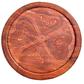 Wooden Hand Carved Dry Fruit Basket - 1 Piece