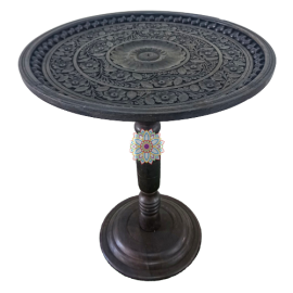 Round Coffee Table - Dark Brown