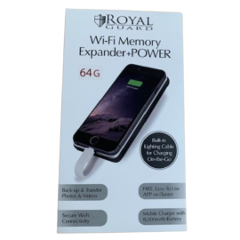 Royal Guard 64GG Wi-Fi Memory Expander With Built-In 8000 mAh Power Bank