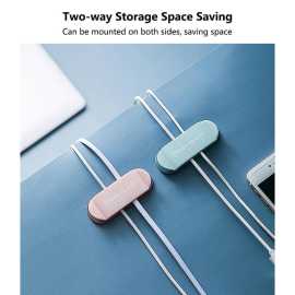 Wall Mounted Punch Free Adhesive Plug Cable Wire Socket Holder - 4 Pieces