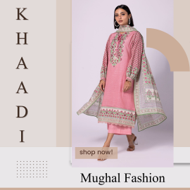 Khaadi Unstitched 3Pc Suit - Peach
