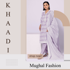 KHAADI 3 PC Unstitched Suit For Women