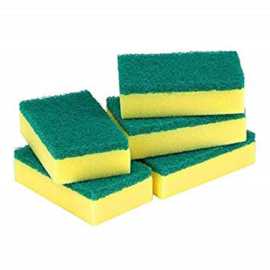 Set Of 3 - Faced Sponge Scouring Pads Dish Washing Scrub