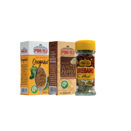 Pack of 3 - Spring Field Ground Oregano Ground White Pepper