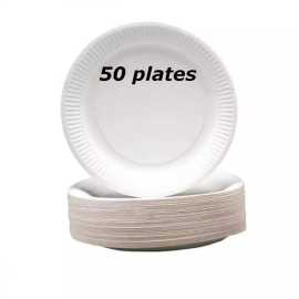 50 PCS Disposable Styrofoam Party Burger Rice Plates Of Medium Size50 PCS Disposable Styrofoam Party Burger Rice Plates Of Medium Size