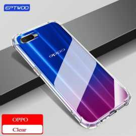 OppoF9 Four corner Transparent Silicon Anti-Shocked Proof Case- New Crystal Back Mobile Cover