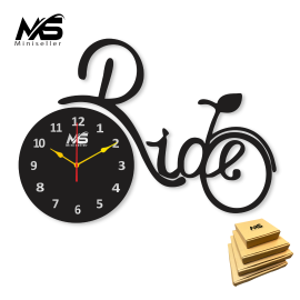 Ride bicycle Wall Clock 3D 29x21 inch Wooden Watch