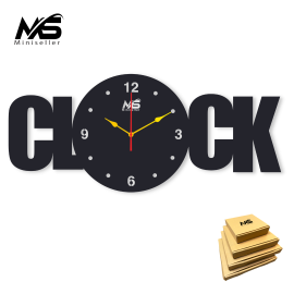 Wall Clock 3D 24x12inch Acrylic Wooden Modern Design Decoration