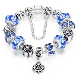 Murano Glass Charm Beads Bracelet