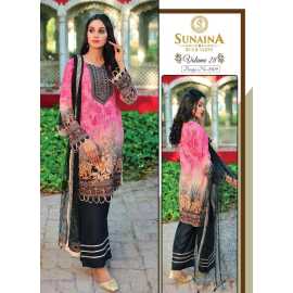 Sunaina Three Piece Unstitch Suit For Ladies - ABT06