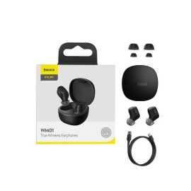 Baseus Ngwm01 Encok Twin Wireless Earbuds With Charging Dock - Black