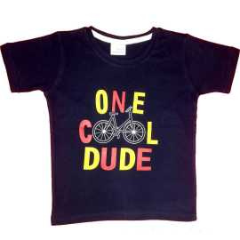 T-Shirt Cotton Fabric Round Neck - Dark Blue