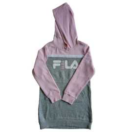 FILA Jersey Fabric Hoodies - Pink And Grey