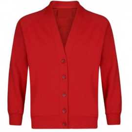 Beezer Jersey Fabric Kids Flacees Cardigan redish - Red