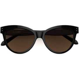 Ellery Black Frame Dark Brown Sunglasses for Women