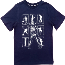 Fortnite Cotton Fabric Round Neck T-Shirt - Blue