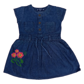 Mango Jeans Frock For Girls  - Blue