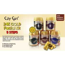 City Girl Gold 5 Steps Facial Kit Jar