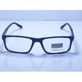 Korean Design Square Shape Plastic Frame Glasses - Black