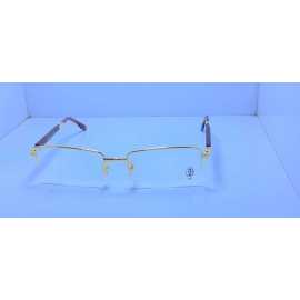 Cartier Rectangle Shape Metal Frame Eye Wear Glasses - Golden