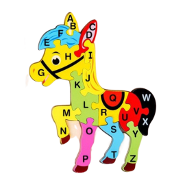 Wooden ABC Alphabet Animal Puzzle For kids