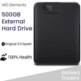 WD 500GB Western Digital USB 3.0 Speed External Hard Drive - Black