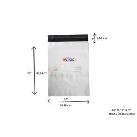Leyjao Large Packaging Plastic Envelope Pack Of 5 ( W12" x H16" + 2" )
