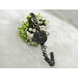 Eleven Klein Round Black Quartz Love Strap Watch For Women - Without Box