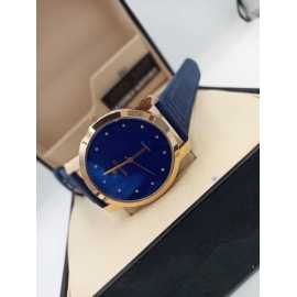 Timeworth Quartz Round Dial Blue Leather Strap Watch - Without Box