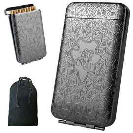 Yusud Metal Silver Cigarette Case - 16 PCS Capacity