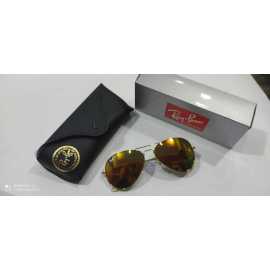Ray Ben Gold Frame With Golden Brown Lens Sunglasses for Men