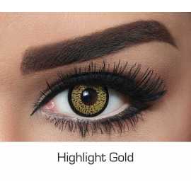 Highlight Gold Contact Lens For Girls - 1 Pair