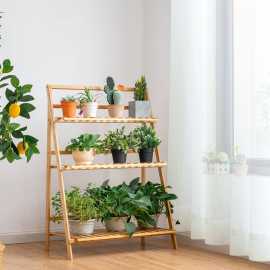 Bamboo Display Rack 3 Tier for Decorative Pieces