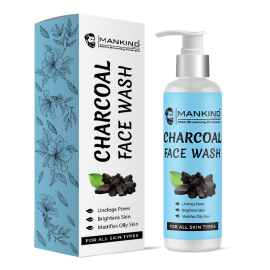 Mankind Charcoal Face Wash - Brightens & Eliminates Acne from Skin