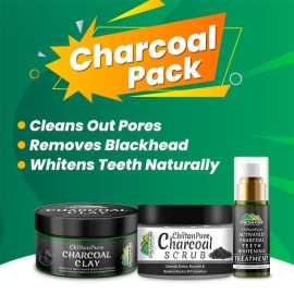 Chiltan Pure Charcoal Pack - Controls Excess Sebum/Whitens Teeth & Deep Cleanse Skin