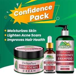 Chiltan Pure Confidence Pack - Hydrates Skin Brighten Complexion & Strengthen Hair