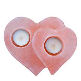 Heart Shape Pink Salt Candle