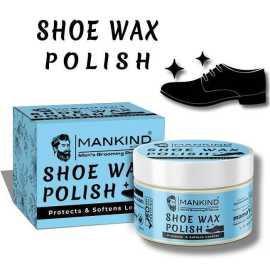Mankind Natural Black Shoe Wax Polish Protects & Softens Leather