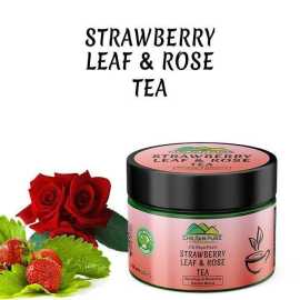 Strawberry Leaf & Rose Herbal Tea - Refreshes Mood & Relieves Stress