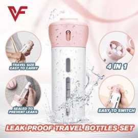 4 Lotion Bottles In 1 Refillable Travel Dispenser Bottle