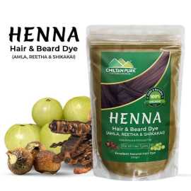 Henna Amla, Retha, Shikakai Hair And Beard Dye Color - 200G