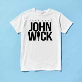 John Wick Half Sleeves T Shirt For Men - White