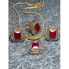 Red Handmade Elegant Set For Women