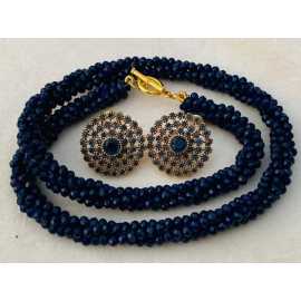 Stylish Gold Plated Mala Set With Earring Set