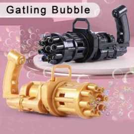 Kids Automatic Gatling Bubble Gun Toys Summer Soap Water Bubble Machine