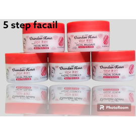 Chandan Kesar Facail Kit 5 Step 100 Gm Jar