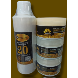 Chandan kesar 24 k gold bleach set - 1000ML